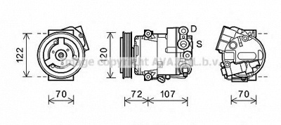 AVA QUALITY COOLING olk595 -  Компрессор, кондиционер